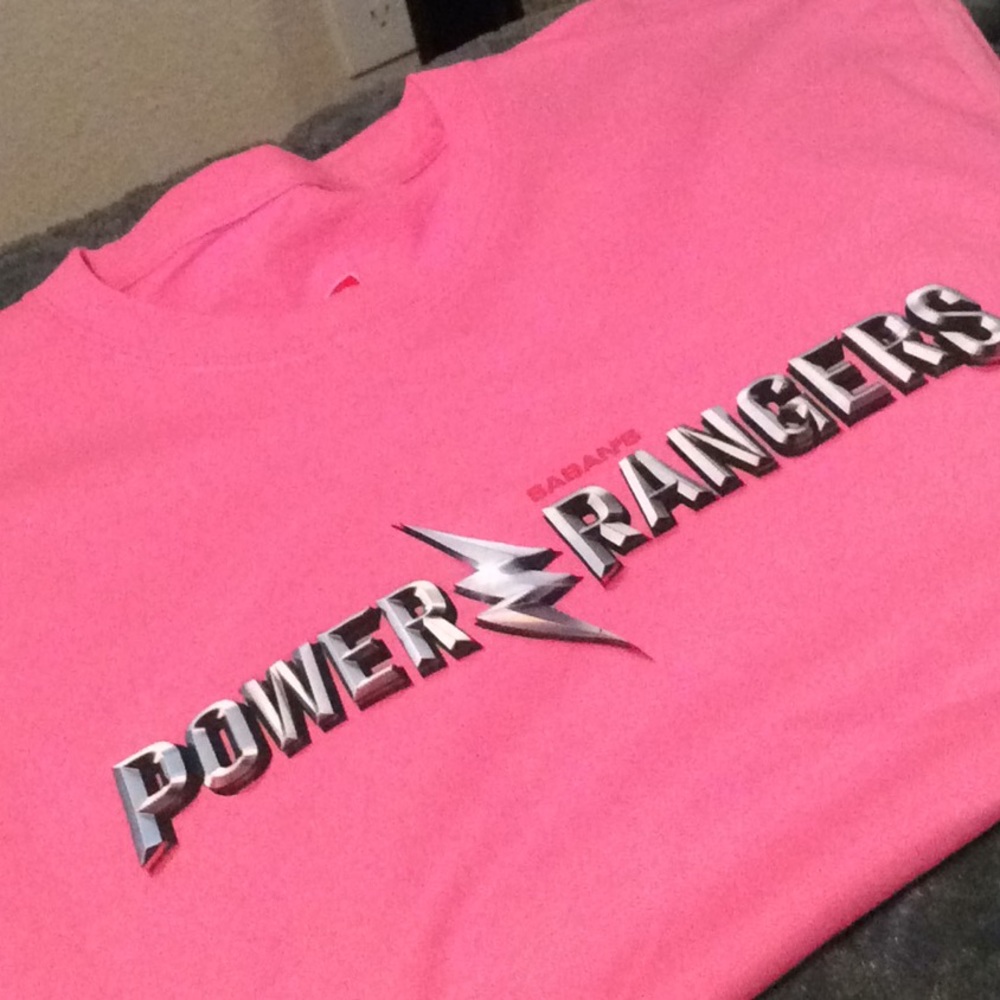 Pink power ranger tee